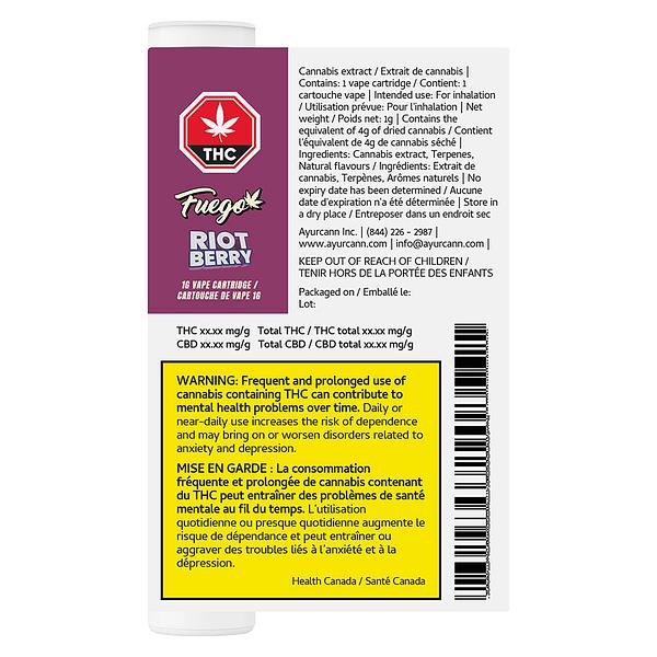 Fuego - Riot Berry 510 Thread Cartridge image 3