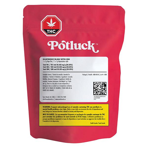 Potluck - Razzberry Bliss CBN Disposable Vape