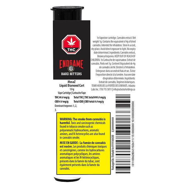 Endgame - Hard Hitters Mosaz Liquid Diamond 510 Thread Cartridge
