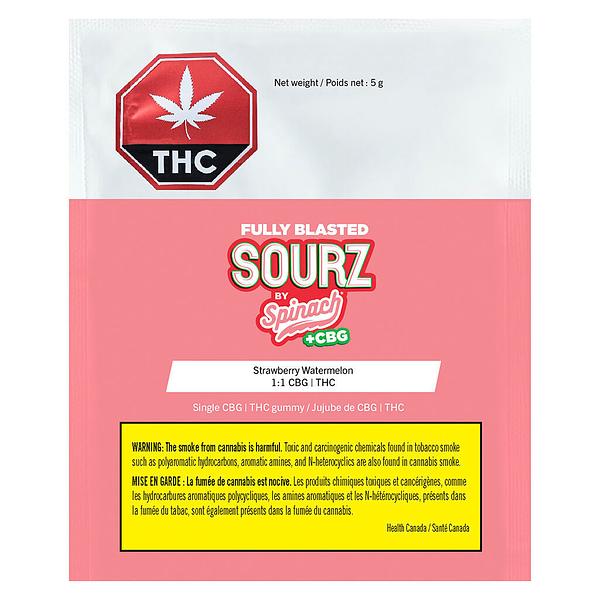SOURZ by Spinach - Fully Blasted Strawberry Watermelon Soft Chews image 2