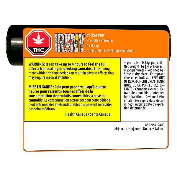 IRONY - Pocket Puff Pre-Roll