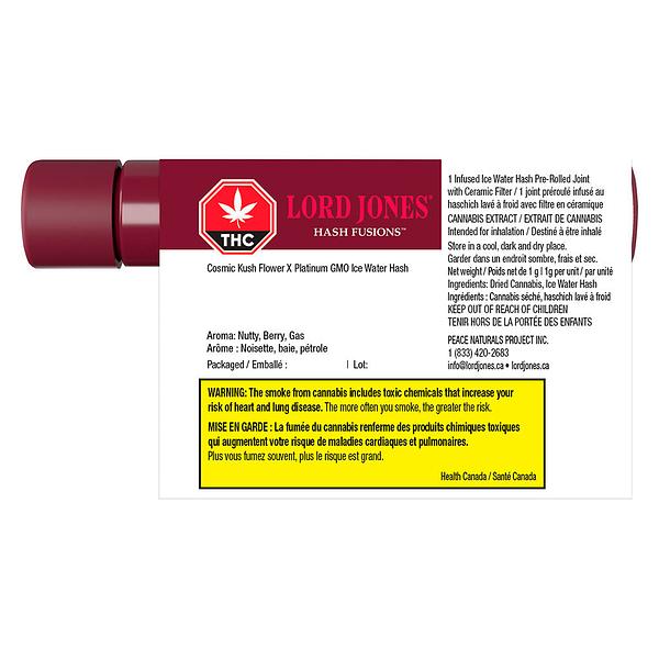 Lord Jones - Ceramic Tip Hash Fusions Cosmic Kush x Platinum GMO Infused Pre-Roll