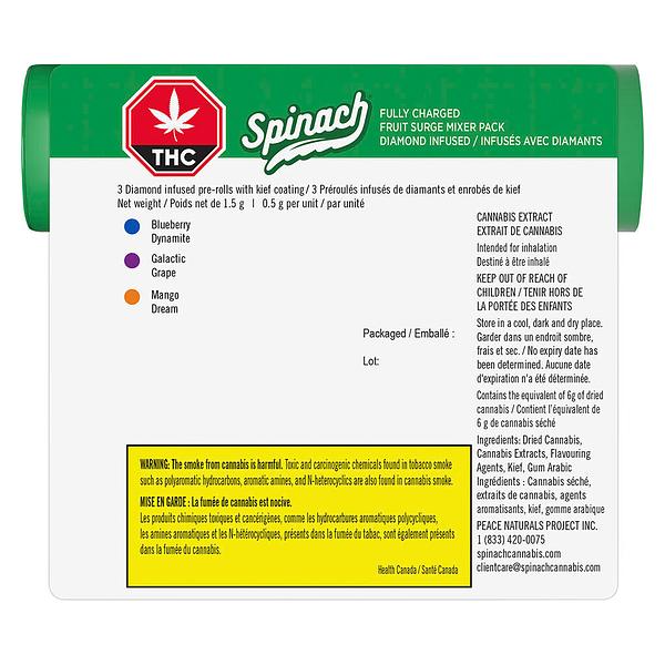 Spinach - Fully Charged Fruit Surge Mixer Pack Infused Pre-Roll image 3