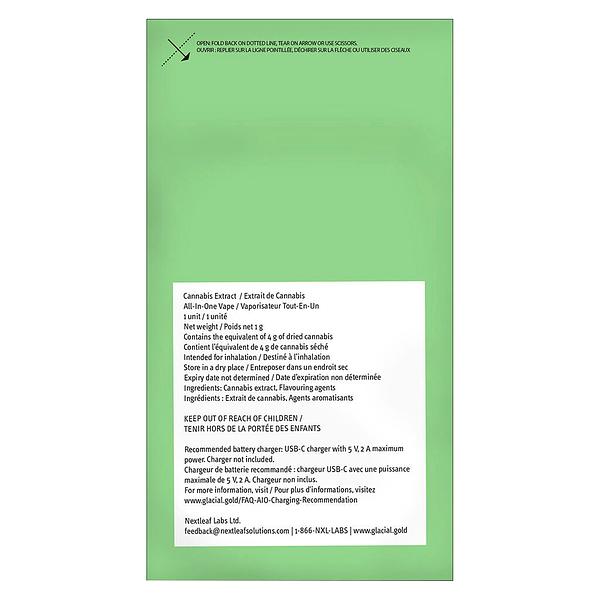 Glacial Gold - Anytime 1:1 Honey Dewcumber All In One Vape