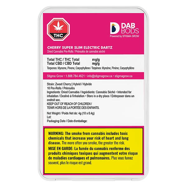 Dab Bods - Cherry Super Slim Electric Dartz Pre-Roll