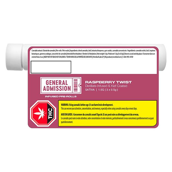 General Admission - Raspberry Twist Infused Pre-Roll