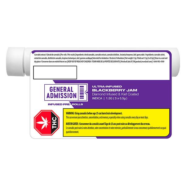 General Admission - Blackberry Jam Diamond Infused Pre-Roll