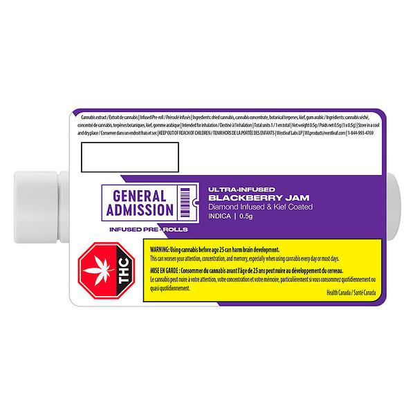 General Admission - Blackberry Jam Diamond Infused Pre-Roll