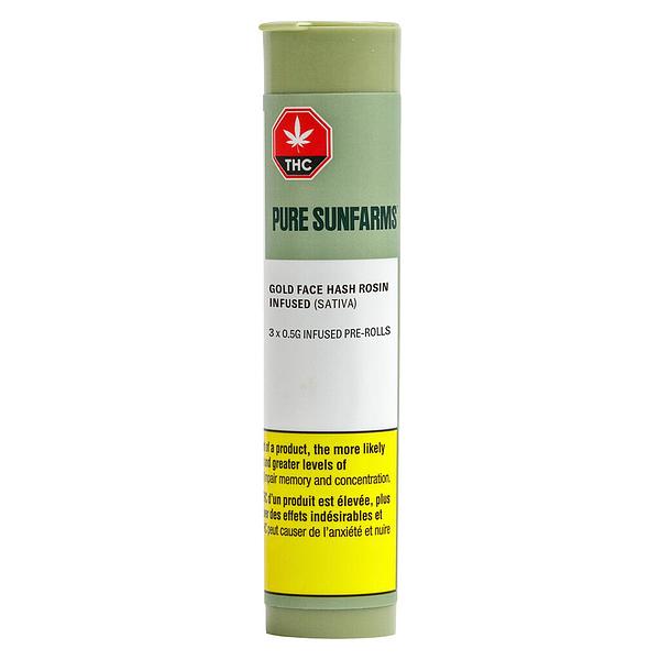 Pure Sunfarms - Gold Face Hash Rosin Infused Pre-Roll