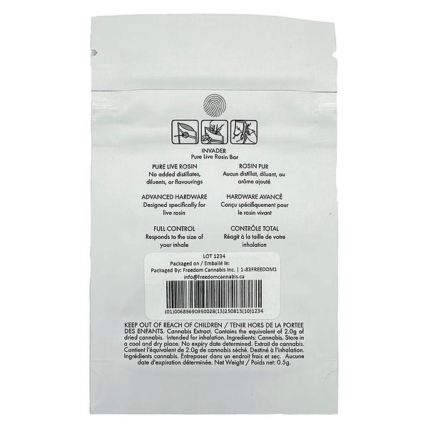 INVADER - Pure Live Rosin Bar Disposable Vape