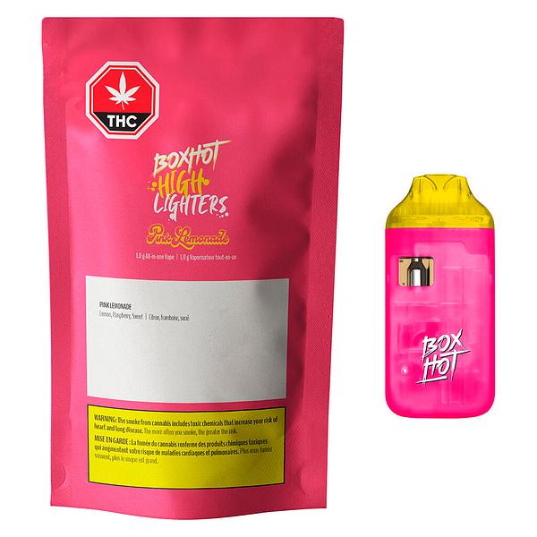 BOXHOT Highlighters - Pink Lemonade Disposable Vape