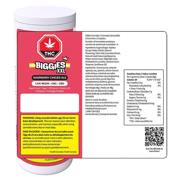 BIGGIES - Raspberry Ginger Ale Multipack