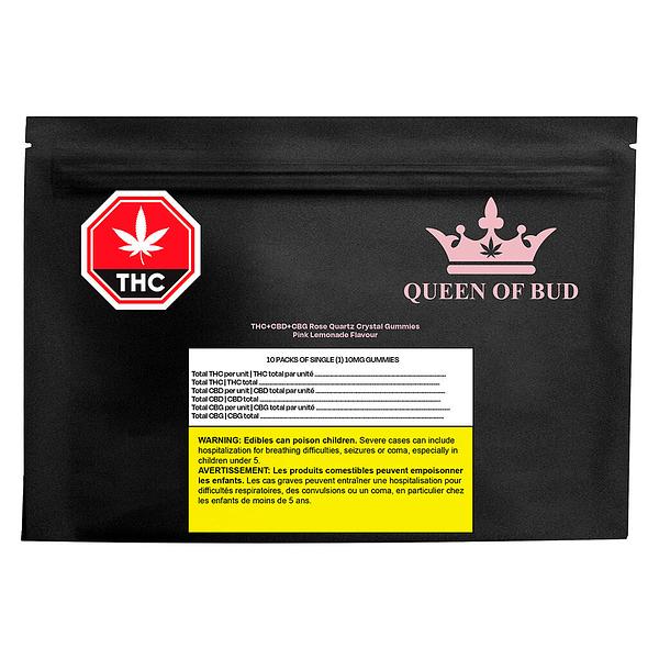 Queen of Bud - THC+CBD+CBG Rose Quartz Crystal Gummies (Pink Lemonade)