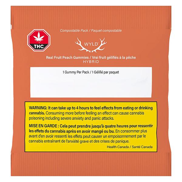 Wyld - Real Fruit Peach Gummies 3:1 CBD:THC