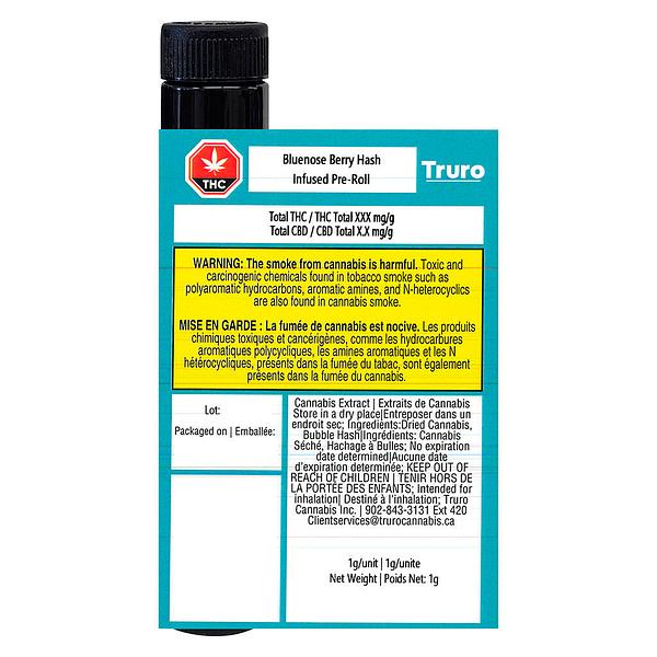 Truro - Bluenose Berry Hash Infused Pre-Roll