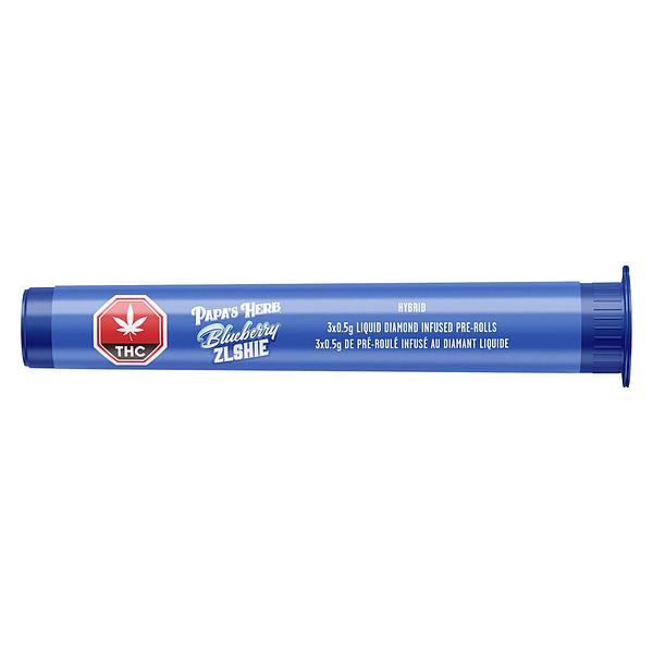 Papa's Herb - Blueberry Zlshie Kief Coated Diamond Infused Pre-Roll