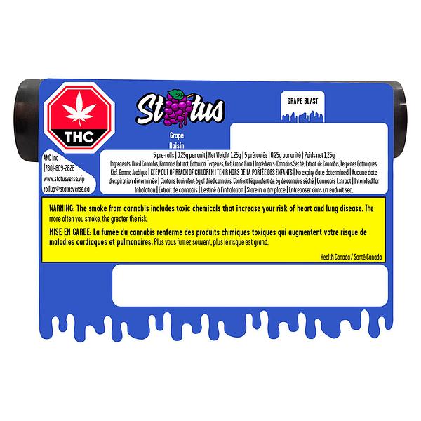 Status - Grape Blast Liquid Diamond Infused Kief Coated Pre-Roll