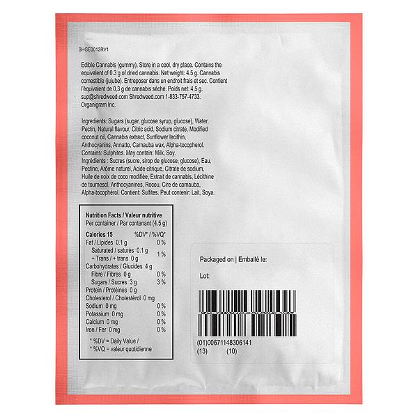 SHRED'EMS - Superberry Lemonade MAX 10 THC Gummy