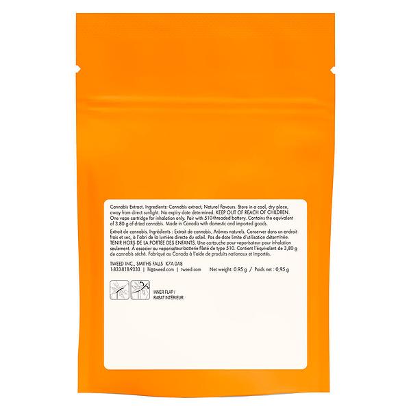 Tweed - Blood Orange Kush Liquid Diamonds 510 Thread Cartridge image 3